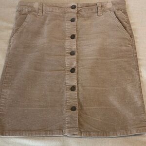 d. jeans Tan Corduroy A-Line Skirt